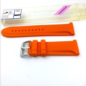 Genuine silicone waterproof men 24mm watch band